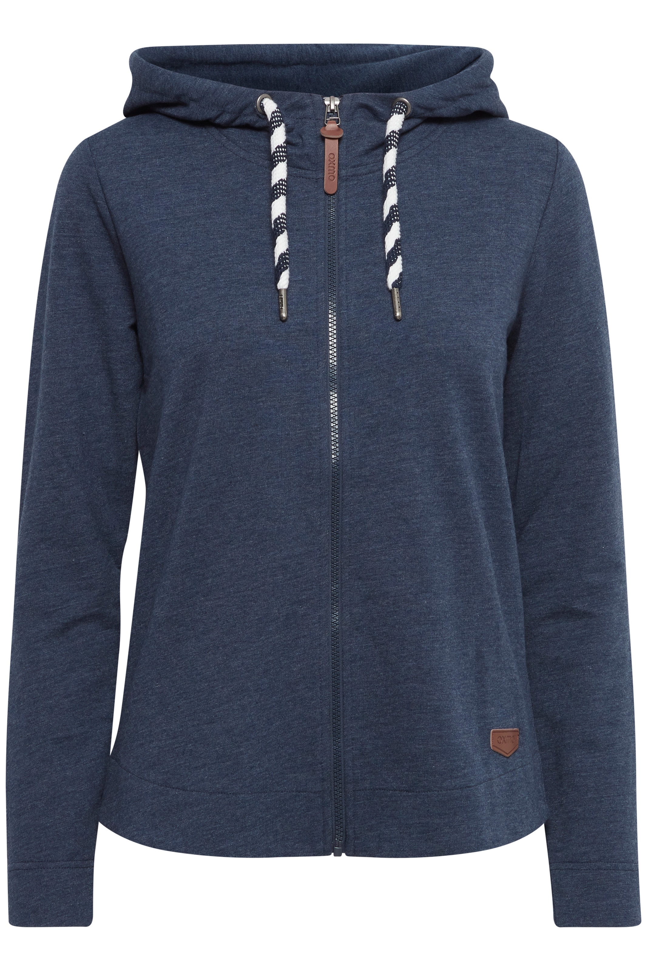 Oxmo Sweatjacke 'WANDA' in navy / weiß, Produktansicht