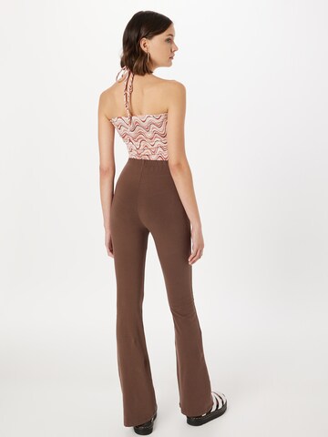 NEON & NYLON Flared Pants in Brown