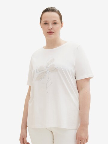 T-shirt Tom Tailor Women + en blanc