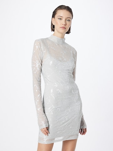 NA-KD - Vestido en plata: frente