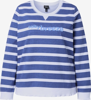 Ulla Popken Sweatshirt in Blauw: voorkant