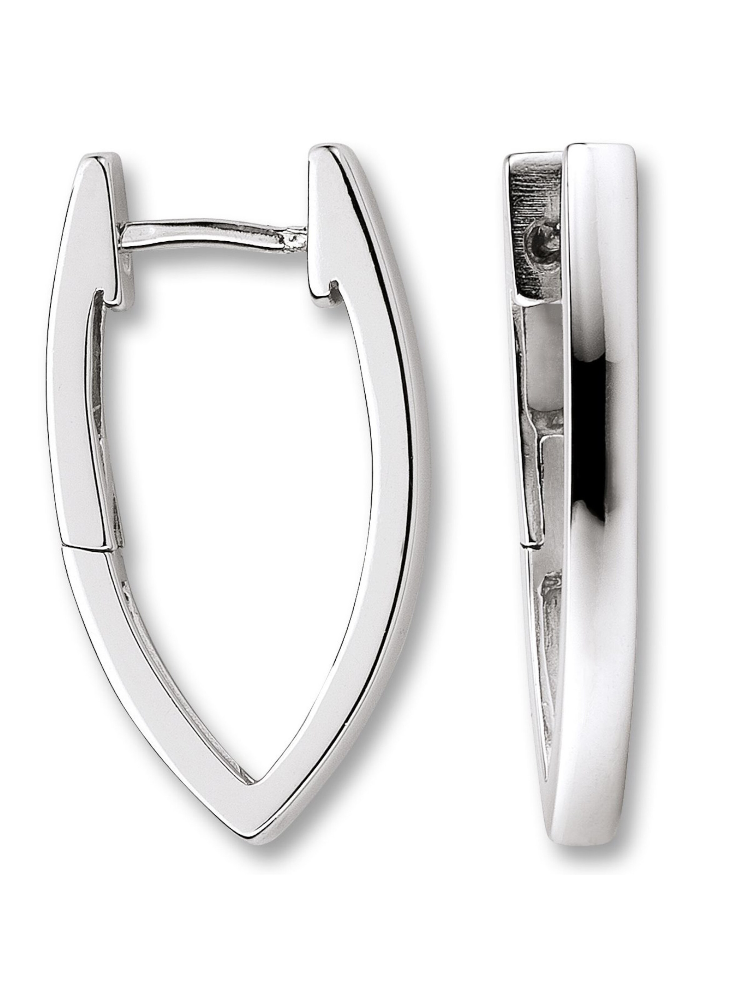 ONE ELEMENT Creole in Silber: Vorderseite