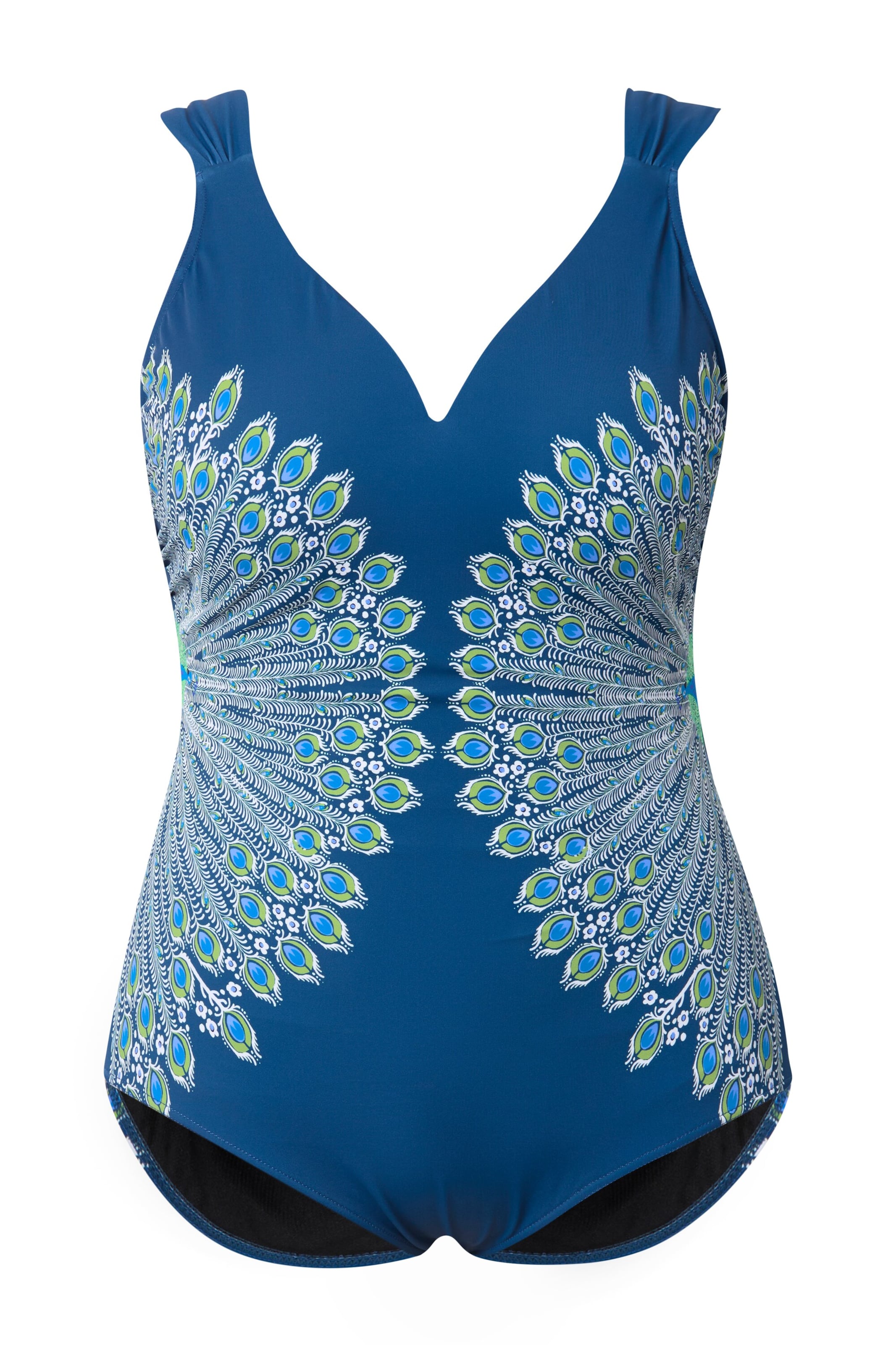 Maillot de bain Ulla Popken en bleu : devant