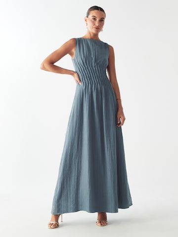 Willa Kleid 'Palamino' in Blau: Vorderseite