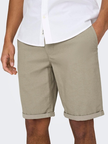 Only & Sons Regular Chino 'Peter Dobby' in Grijs: voorkant