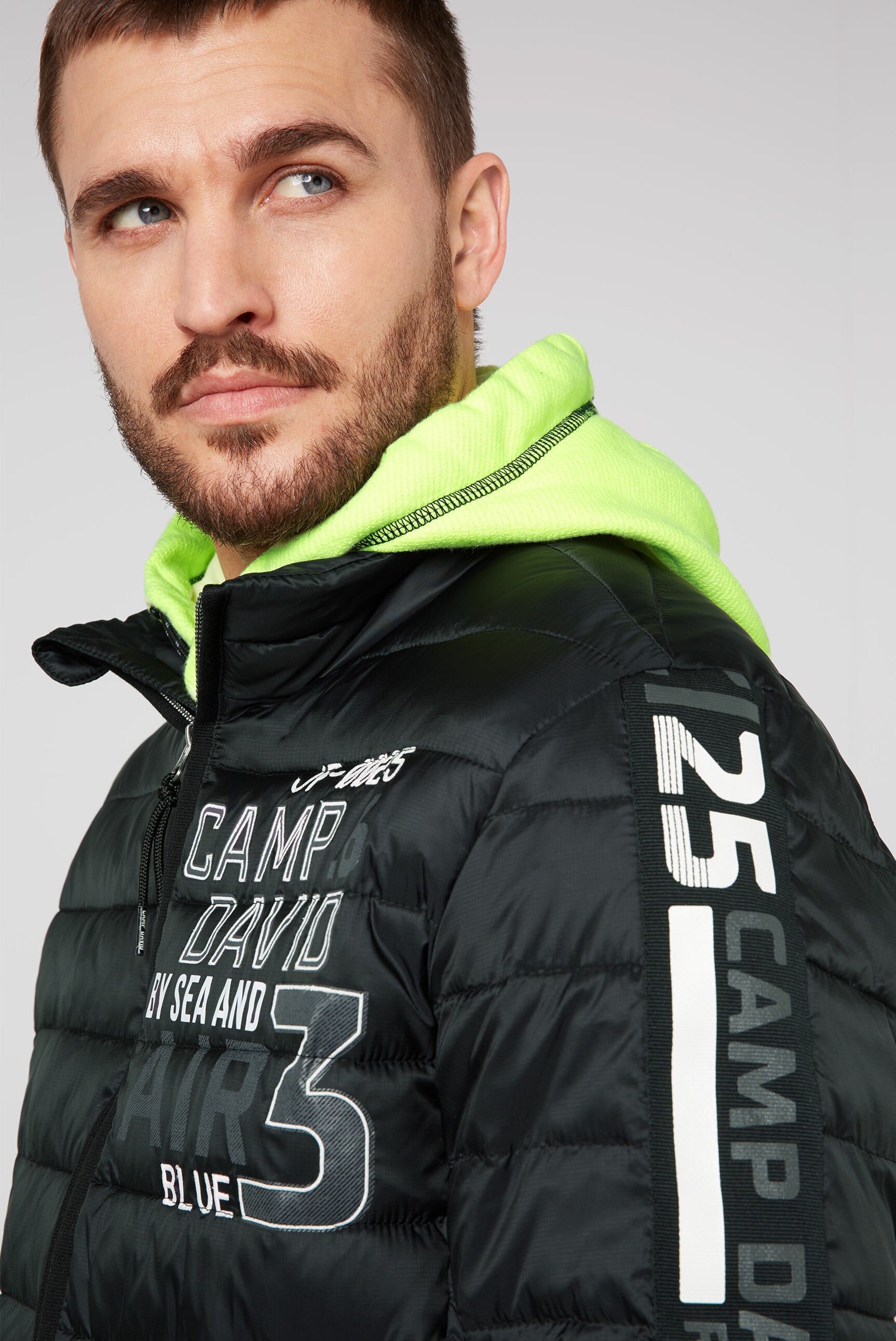 Männer Große Größen CAMP DAVID Jacke in Schwarz - YV88691 Männer Große Größen CAMP DAVID Jacke in Schwarz - YV88691