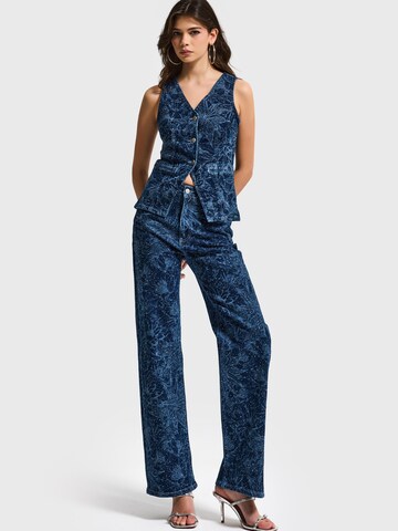 IT'S BASIC Bodywarmer 'DENIM WAISTCOAT' in Blauw