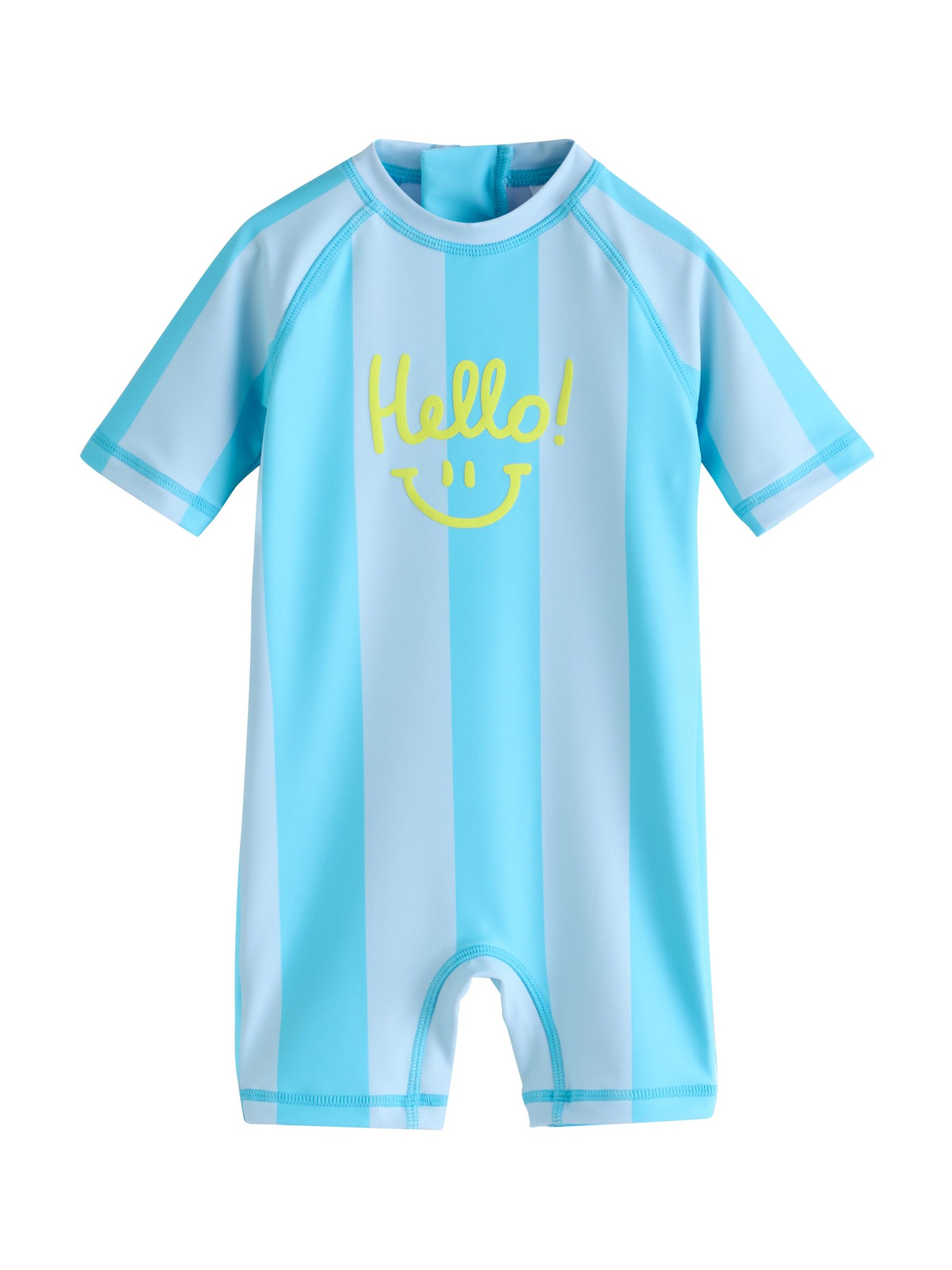 Next Badeanzug in blau / pastellblau / limone, Produktansicht