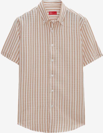 D’S Damat Regular fit Button Up Shirt in Beige: front