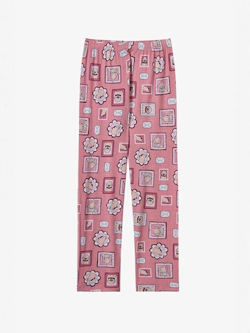 Penti Schlafanzug 'PENTI Mädchen Kind Mailing Pyjama-Set mit Hundemuster, langärmelig, Hemd und Hose'‌ in Pink