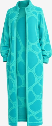 Csillag Zsuzsi - Abrigo de punto 'Bohemia' en verde: frente