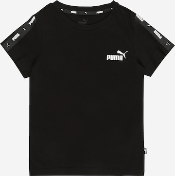 PUMA - Camiseta en negro: frente