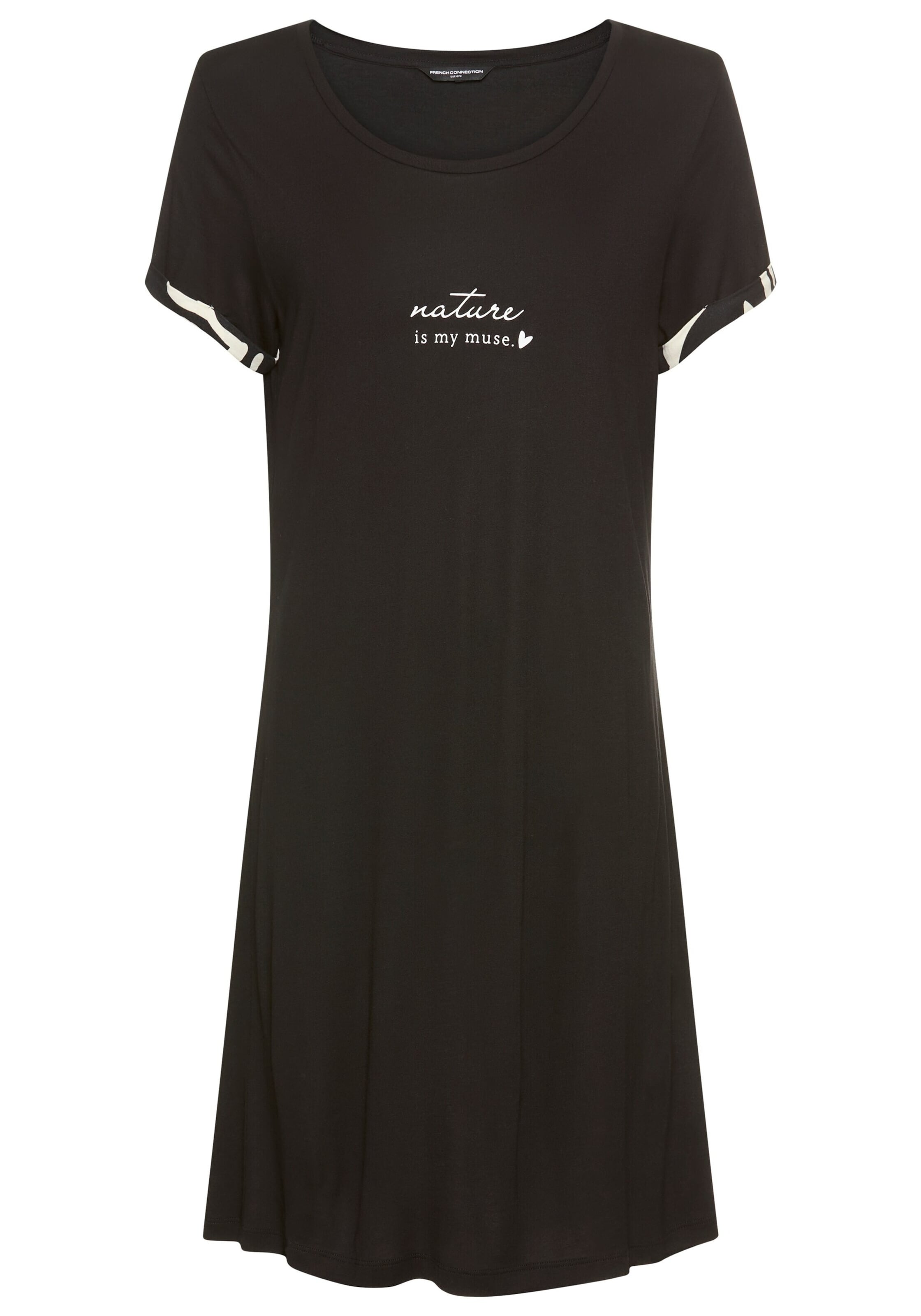 FRENCH CONNECTION Nočná košieľka - Čierna: predná strana