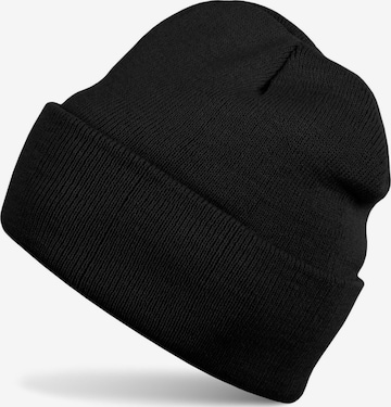 styleBREAKER Beanie 'Winter Strickmütze mit Krempe' in Black: front