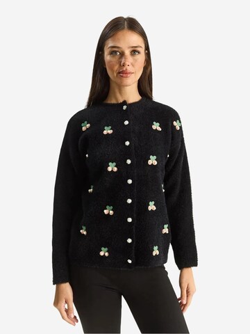 Bianco Lucci Strickjacke 'Strickjacken'‌‌‌‌‌‌‌‌‌ in Schwarz