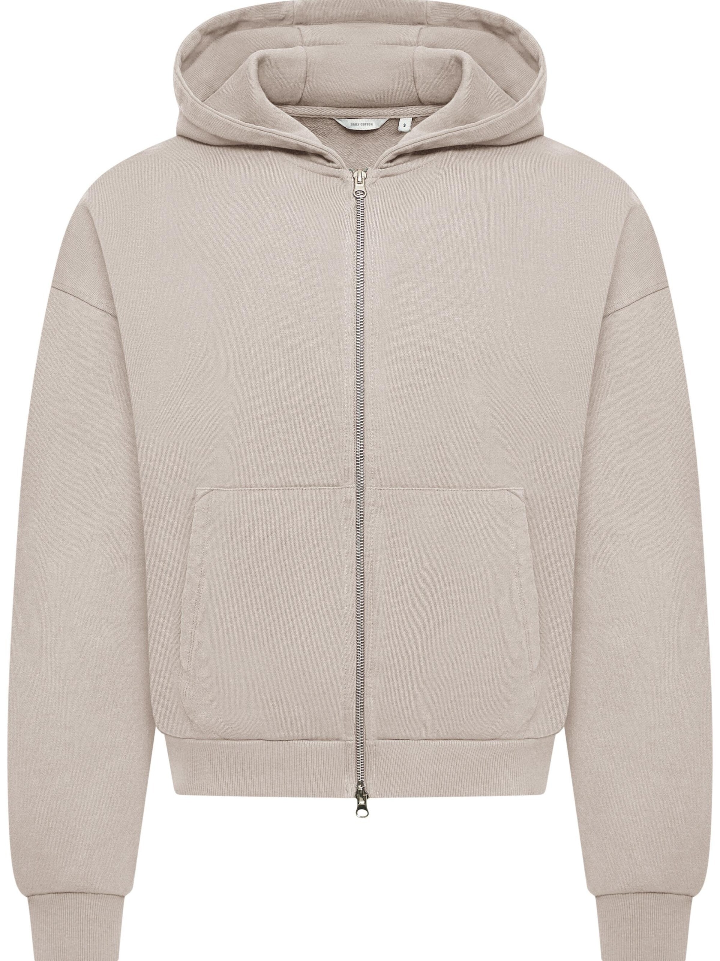 Daily Cotton Sweatjacke 'DCCUENCA'‌‌‌ in Grau: Vorderseite