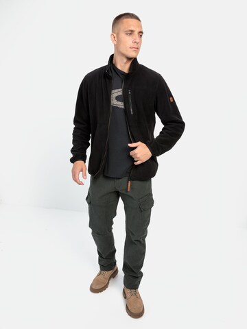 CAMEL ACTIVE Fleecejacke aus recyceltem Polyester in Schwarz