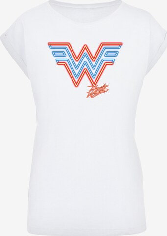 F4NT4STIC T-Shirt 'DC Comics Wonder Woman 84 Neon' in Weiß: predná strana