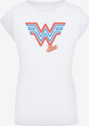 F4NT4STIC T-Shirt 'DC Comics Wonder Woman 84 Neon' in Weiß: predná strana