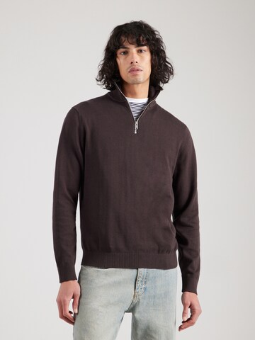 Pull-over 'SLHBERG' SELECTED HOMME en marron : devant