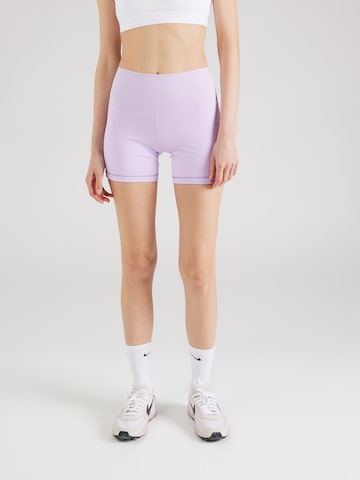 NIKE Skinny Workout Pants 'One' in Purple: front