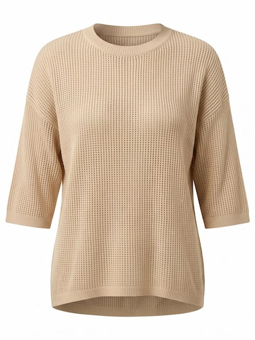 ARACH&CLOZ Pullover 'Strickpullover Damen 3/4-Arm Strickpullover'‌‌‌‌‌‌ in Beige: Vorderseite