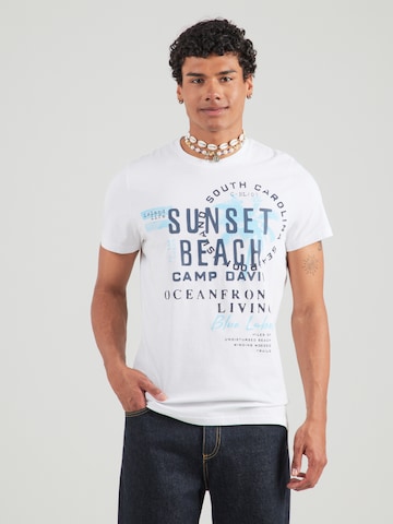 CAMP DAVID Shirt in White: front