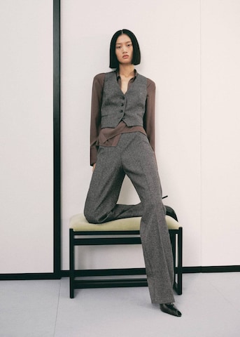 MANGO Wide Leg Hose 'Piper' in Grau