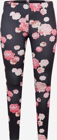 Zizzi Skinny Leggings 'VJADAN' in Zwart: voorkant