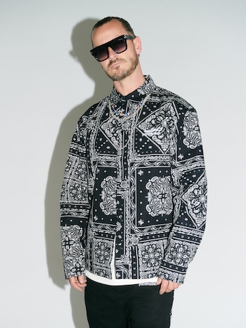 Pacemaker Comfort fit Overhemd 'Emin' in Zwart: voorkant