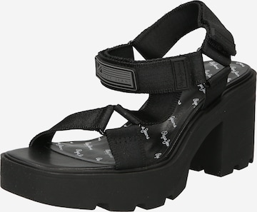 Pepe Jeans Sandals 'CAMELOT TEVA' in Black: front