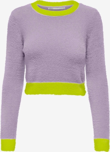 ONLY Pullover 'PIUMO' in zitrone / lavendel, Produktansicht