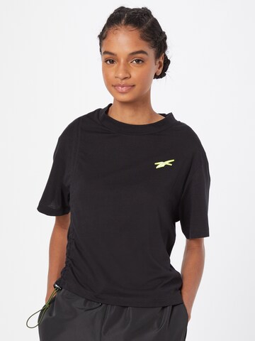 T-shirt fonctionnel Reebok en noir : devant