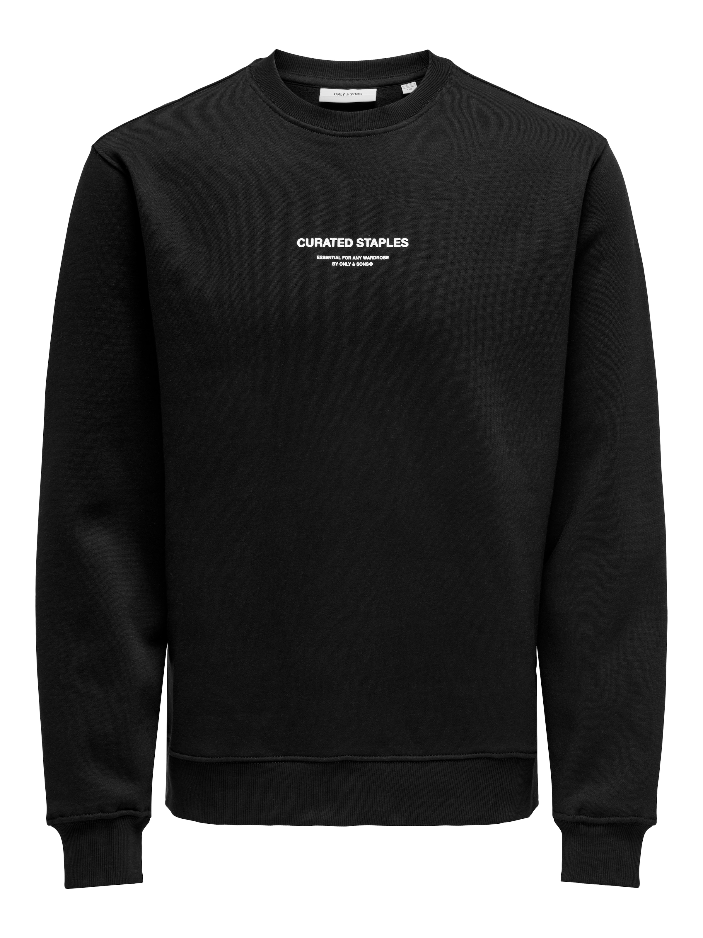 Sweat-shirt &#x27;ONSCurated&#x27; Only &amp; Sons en noir : devant