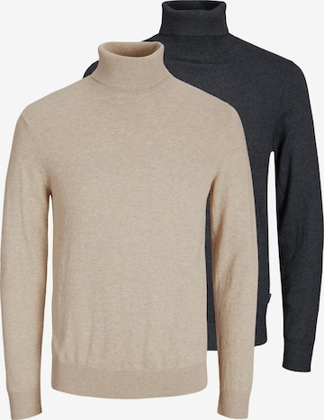 JACK & JONES Sweater 'Emil Knit' in Grey: front