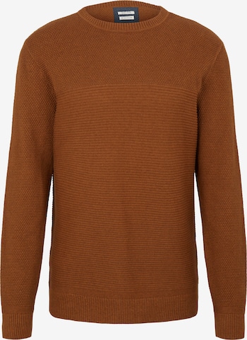 TOM TAILOR Sweater in Brown: front