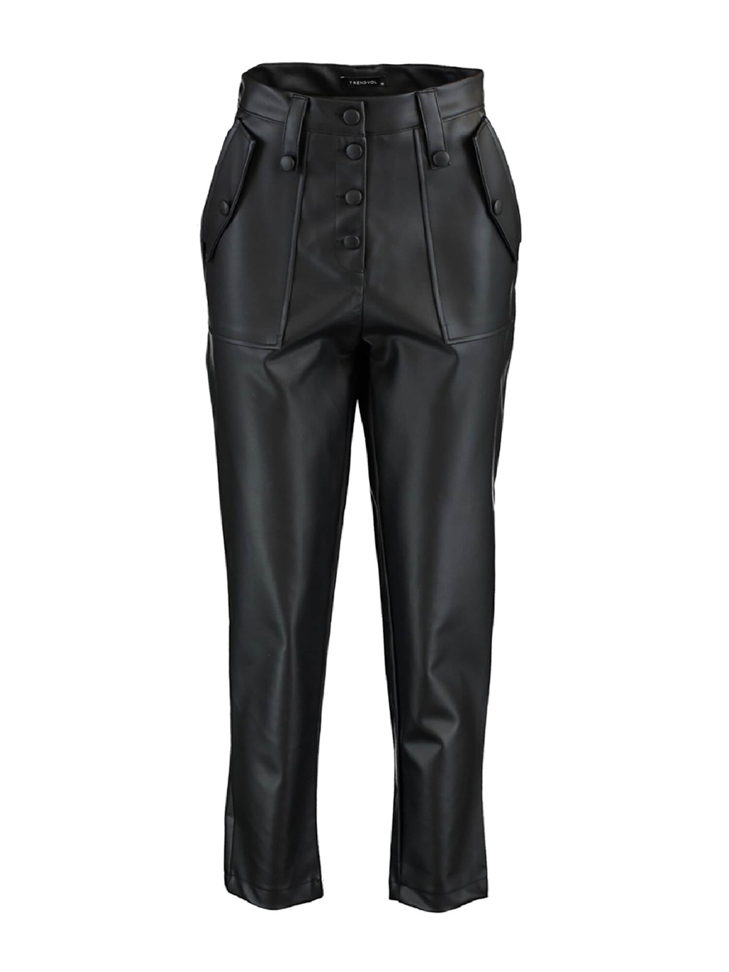 Trendyol Regular Broek in Zwart: voorkant