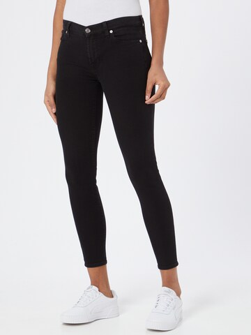 7 for all mankind Skinny Jeans in Black: front