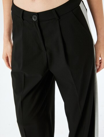 Koton Regular Pleat-Front Pants in Black