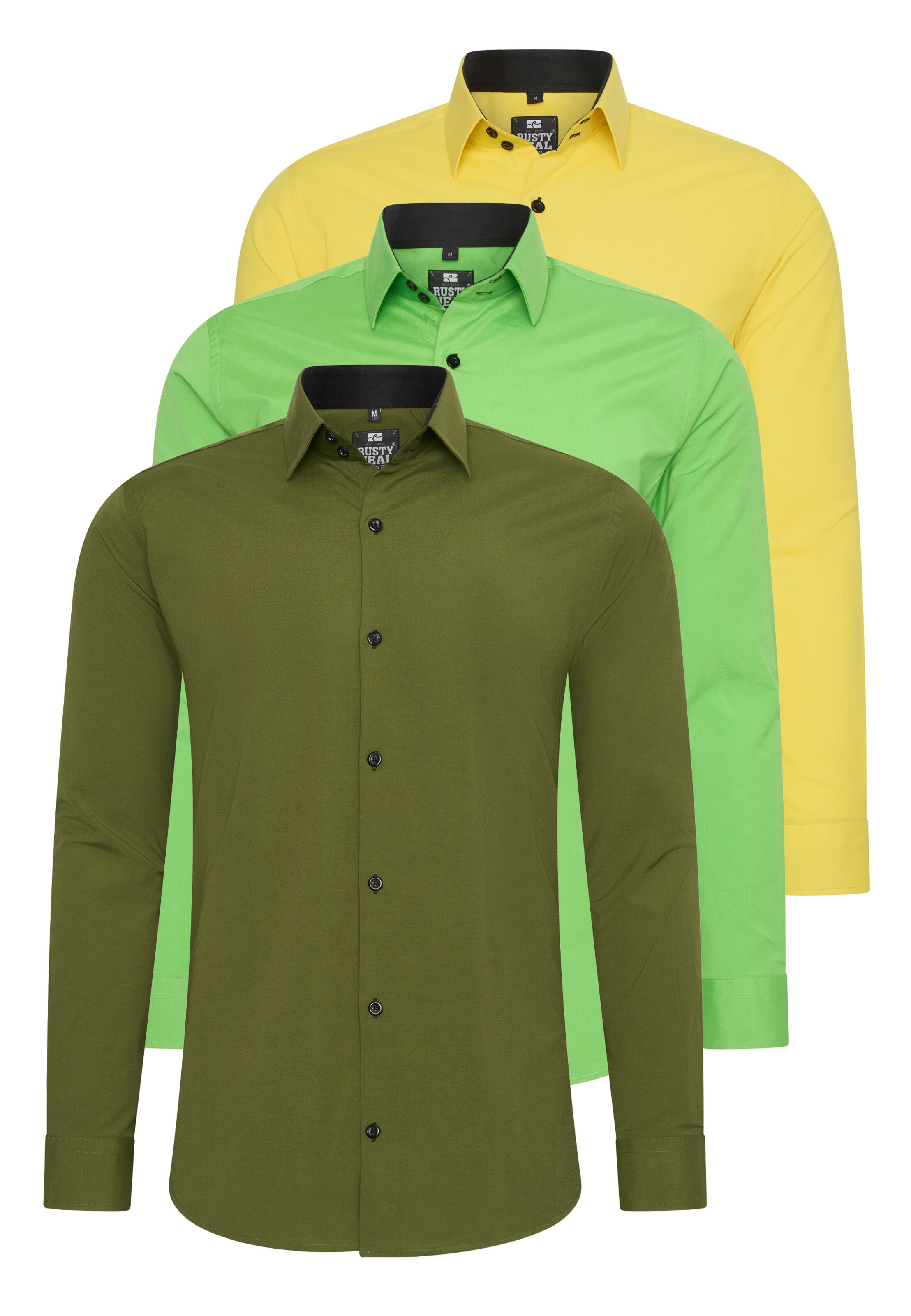 Rusty Neal Button Up Shirt in Yellow: front