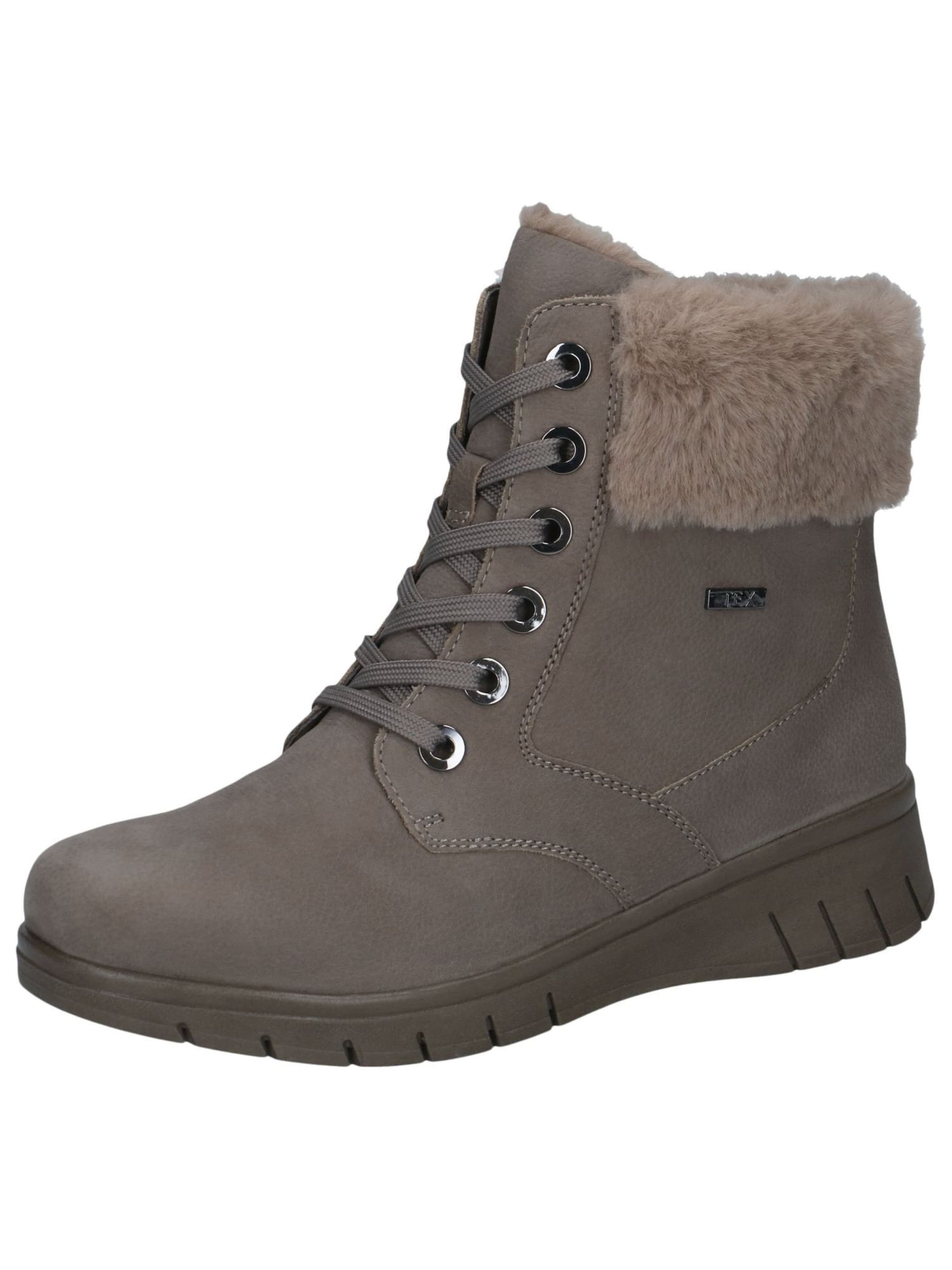 CAPRICE Schnürstiefelette in Beige: Vorderseite