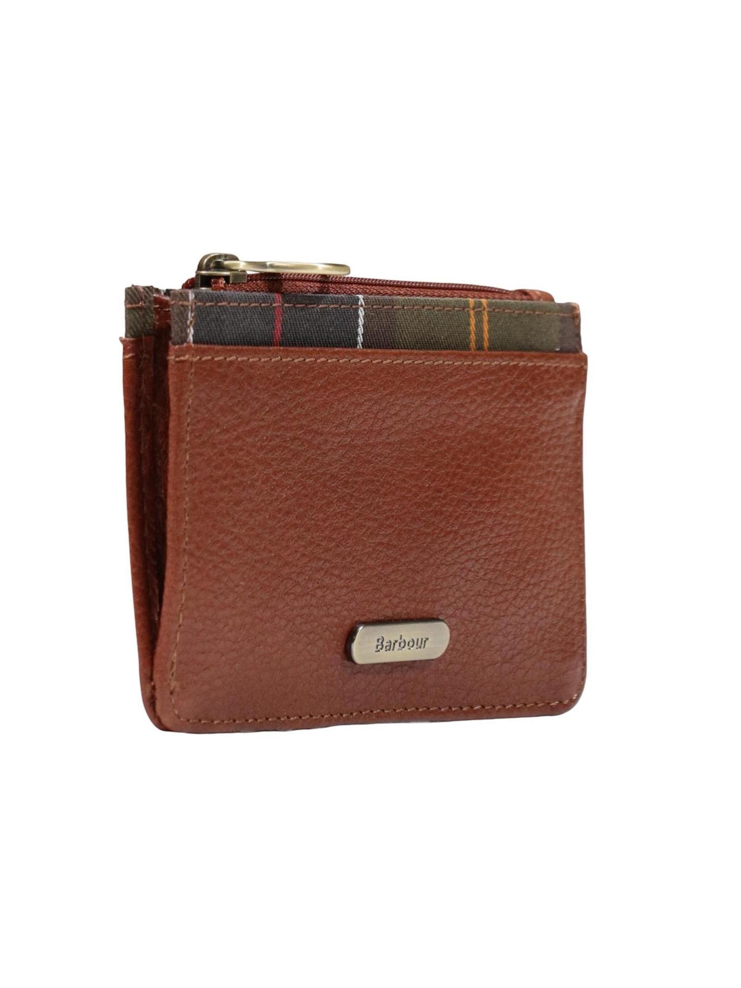 Barbour Portemonnee 'ALDER LEATHER CARD HOLDER 262MLLG0035' in Bruin