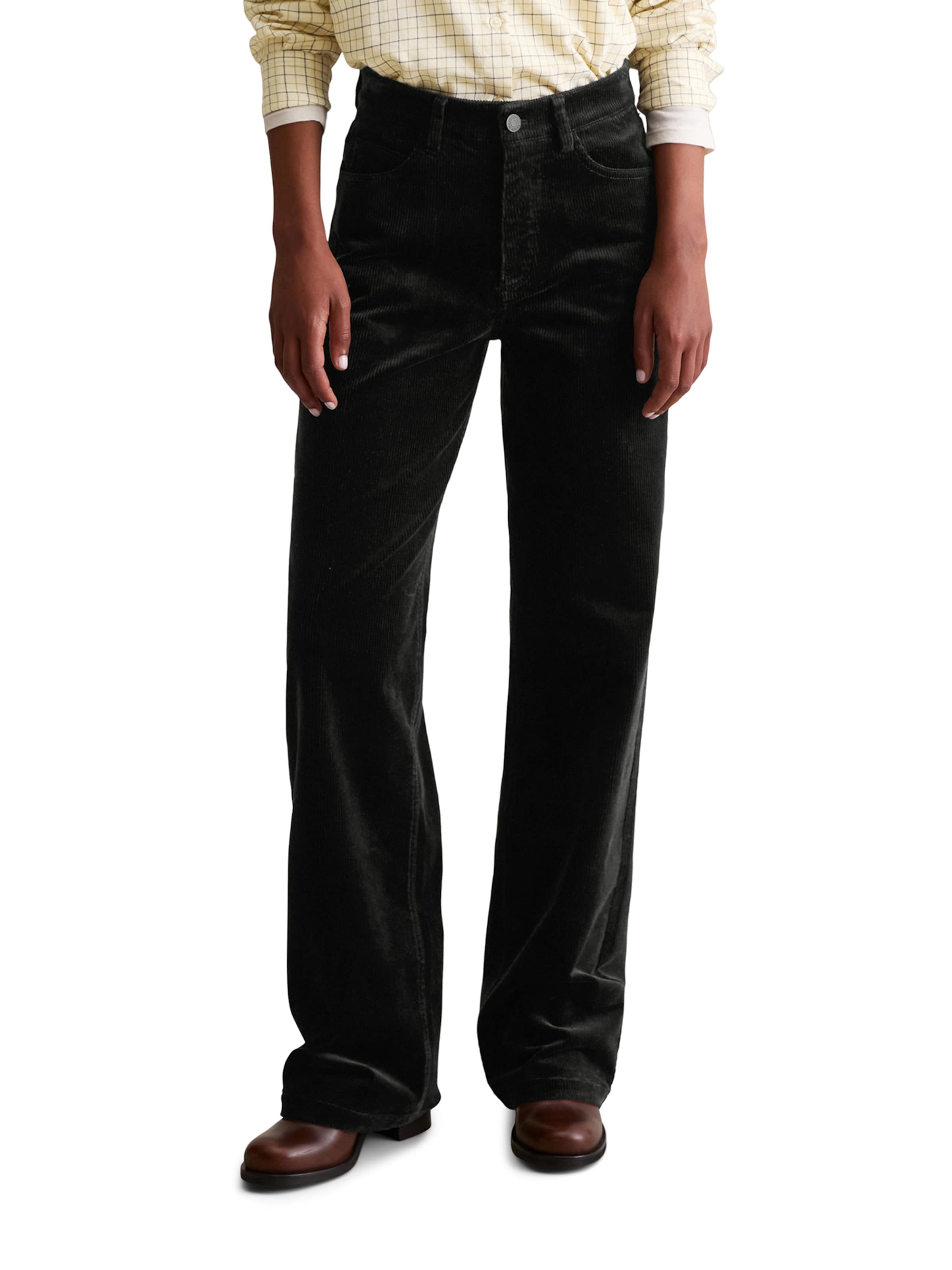 Marc O'Polo DENIM Bő szár Nadrág - fekete: elől