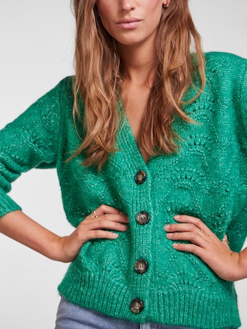 PIECES Knit Cardigan 'Bibbi' in Green