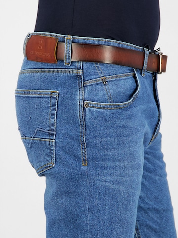 ATELIER GARDEUR Slimfit Jeans "Bennet", authentische Used-Effekte in Blau