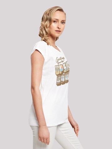 T-shirt 'Stranger Things Greetings From Upside Down Netflix TV Series' F4NT4STIC en blanc