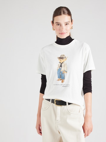 Polo Ralph Lauren Tričko 'Fringe' – bílá: přední strana