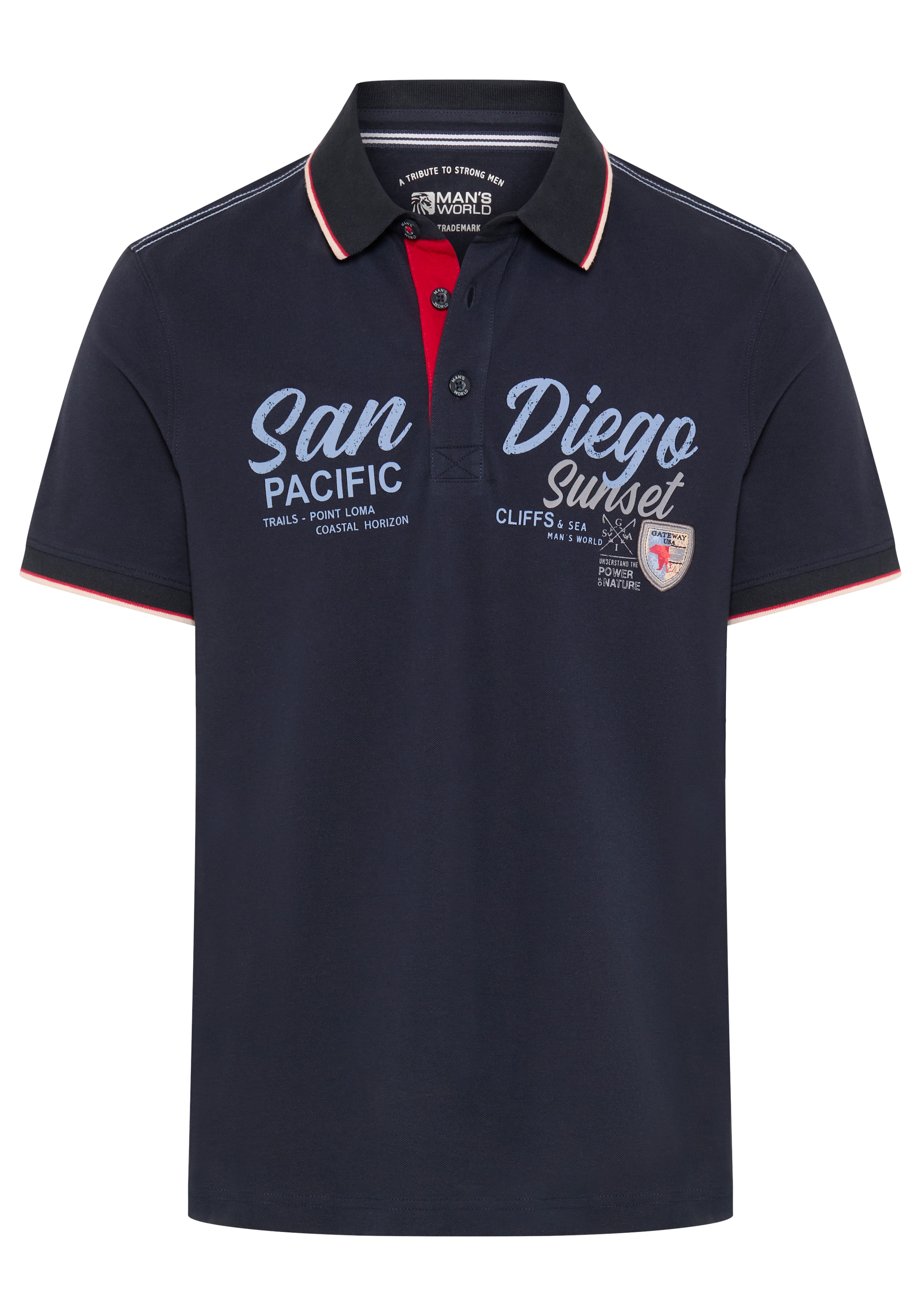 Man's World Shirt in Blau: Vorderseite