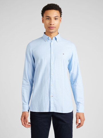 Coupe regular Chemise 'FLEX' TOMMY HILFIGER en bleu : devant