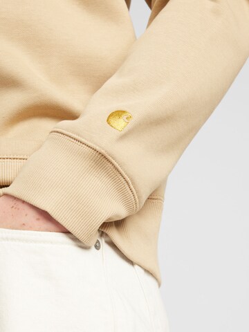 Carhartt WIP Sweatshirt 'Chase' in Beige